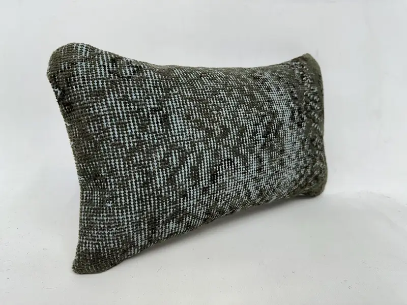 Vintage Kilim Throw Pillow, Tribal Pillow Cover, Antique Pillows, Bright Pillow, Outdoor Pillow Case, Pillow Case, 12x20 Green Pillow, Gift Pillow - 3