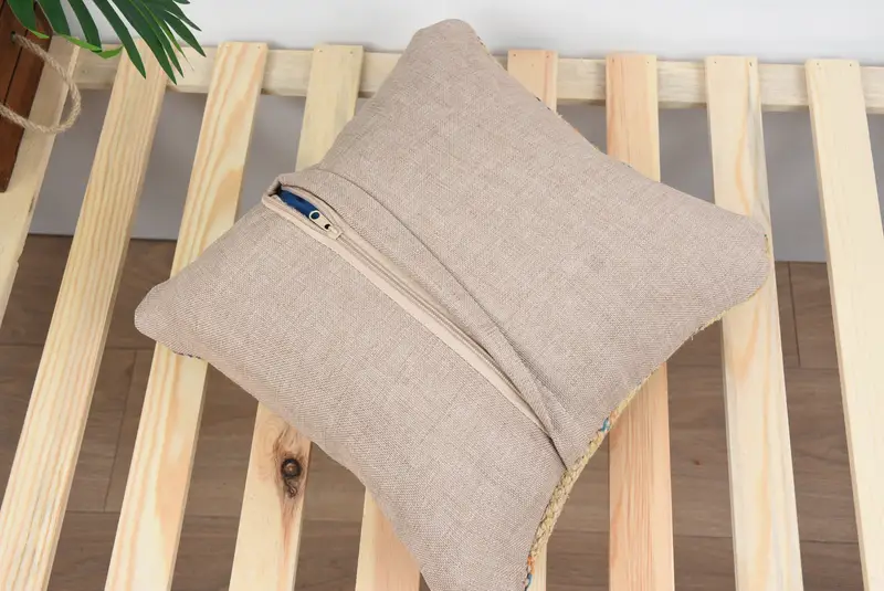 Pillow for Sofa, Cushion Case, Neutral Pillow Sham, Vintage Pillow, Home Decor Pillow, 14x14 Blue Cushion Cover, Pattern Throw Pillow - 8