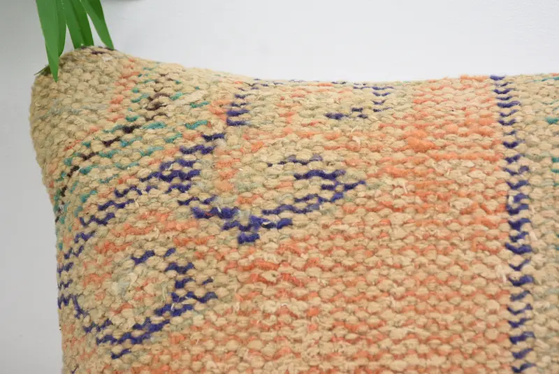 Pillow for Sofa, Cushion Case, Neutral Pillow Sham, Vintage Pillow, Home Decor Pillow, 14x14 Blue Cushion Cover, Pattern Throw Pillow - 2