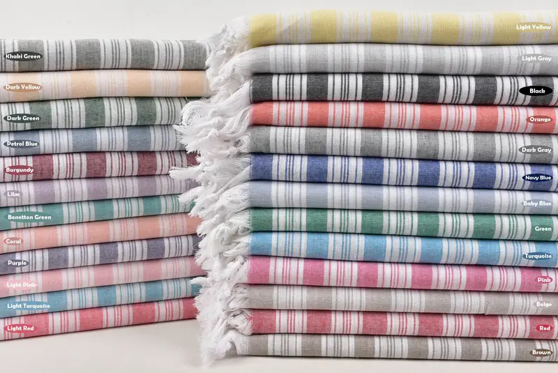 Large Turkish Towel, Wedding Favors, 70x40 Cotton Striped Towel, Spa Towel, Custom Towel, Wedding Shower Gift, Halloween Bachelorette Party Favors - 1