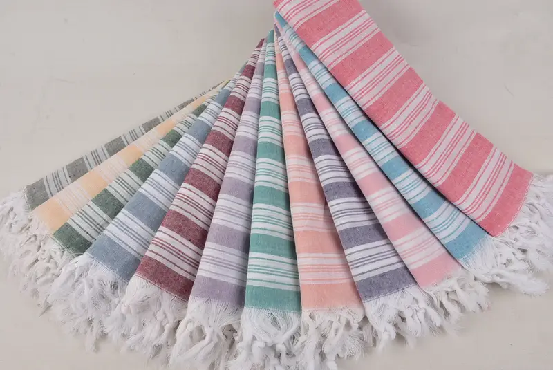 Large Turkish Towel, Wedding Favors, 70x40 Cotton Striped Towel, Spa Towel, Custom Towel, Wedding Shower Gift, Halloween Bachelorette Party Favors - 4