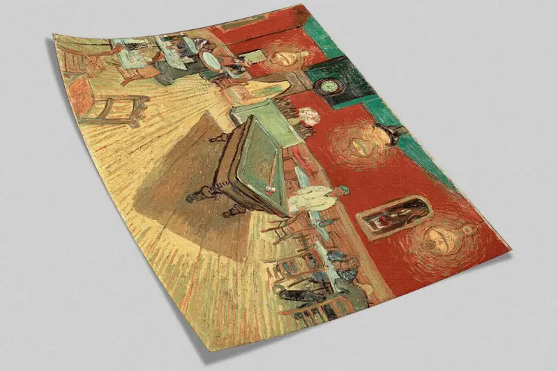 Billiards Table Wall Decals, The Night Cafe by Van Gogh Wall Decals, Vincent Van Gogh Wall Stickers, Reproduction Wall Painting, Gogh Art, - 8