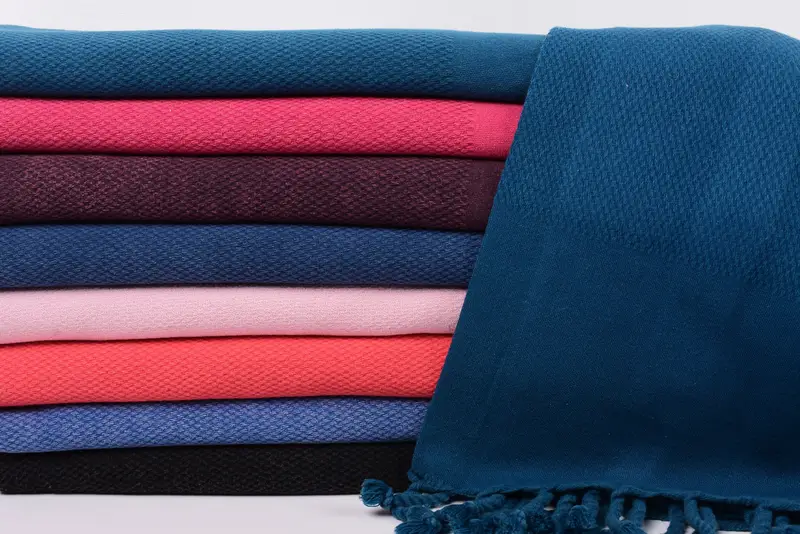 Personalized Beach Towel Fuchsia Geometric Stonewashed, 70x32 Inches