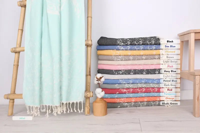 Özelleştirilmiş havlu, Türk el havlu, 36x18 pamuklu carretta desenli havlu, monogramlı el havlu, düğün hediyesi, tatil havlu, dekoratif havlu