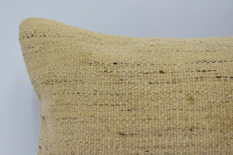 Gift Pillow, Antique Pillows, Vintage Kilim Pillow, 12x20 Beige Pillow Sham, Cushion Case, Anatolian Cushion Cover, Natural Pillow - 2
