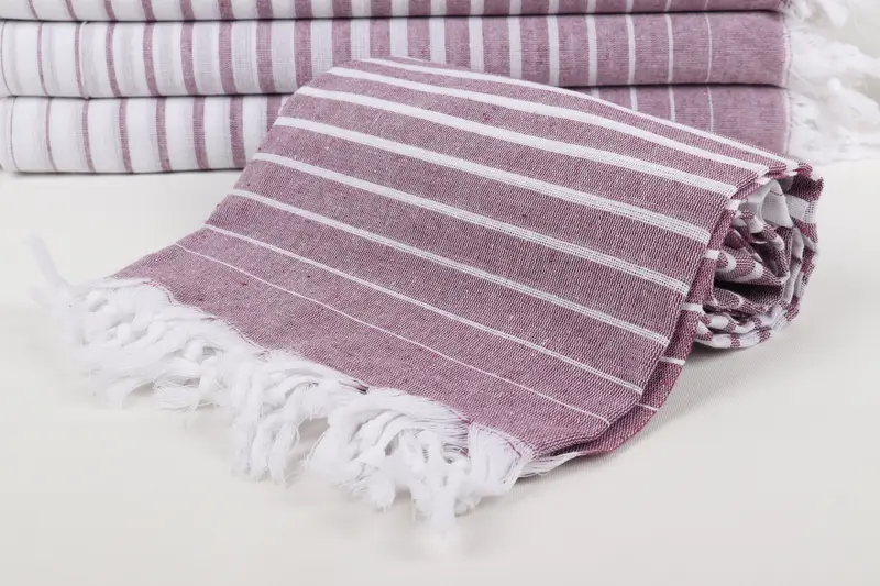 Monogrammed Beach Towel, Sand-Resistant Peshtemal, 70x40 Cotton Striped Towel, Travel Towel, Quick-Dry Beach Towel, Bridal Shower Gifts, Fouta towel - 4