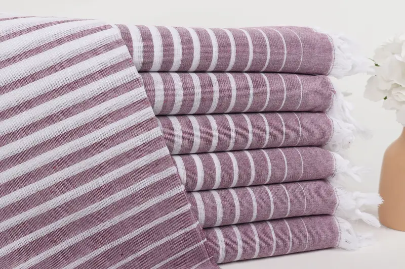 Monogrammed Beach Towel, Sand-Resistant Peshtemal, 70x40 Cotton Striped Towel, Travel Towel, Quick-Dry Beach Towel, Bridal Shower Gifts, Fouta towel - 1