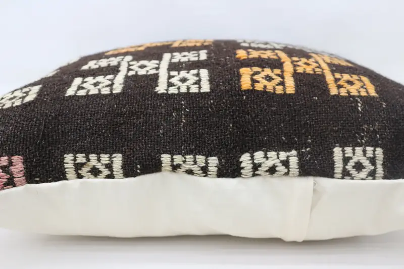 Cushion, Colorful Pillow Cover, Pillow for Couch, Antique Pillows, 28x28 Brown Pillow, Vintage Pillow, Bohemian Cushion Cushion Case - 6