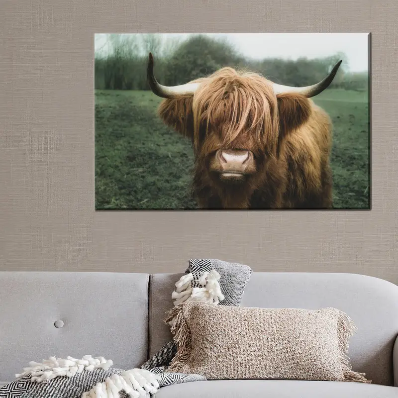 トレンディな農家の牛のキャンバス: 男の洞窟のエレガントな装飾