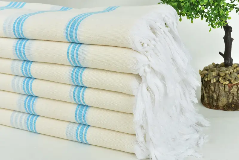Turkish Towel Beach, Peshtemal Towel, Beach towel, Gifts For Him, 70x40 Cotton Striped Towel, Valentines Day Gift For Her, Wedding For Favor - 3