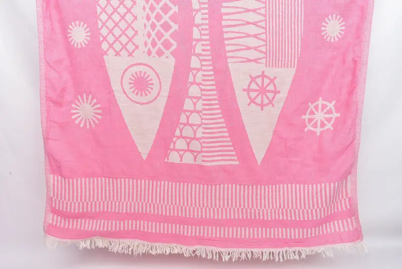 Peshtemal, 70x38 Cotton Fish Design Towel, Spa Towel, Custom Wedding Gifts, Bachelor Gifts, Girls Weekend Getaways Ideas, Lightweight Turkish towel - 1