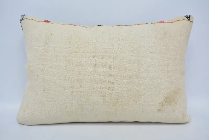 Pillow Case, Vintage Kilim Pillow, One Of A Kind Pillow, Ethnical Kilim Rug Pillow, Pillow for Couch, Outdoor Throw Pillow, 16x24 Beige Pillow - 1