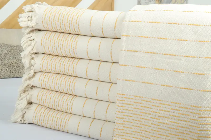 Best Friend Gift Ideas, 98x92 Cotton Striped Design Towel, Custom Shower Curtain, Bedspread, Beach Wedding Favor, Personalized Gifts, Wedding Favors - 2