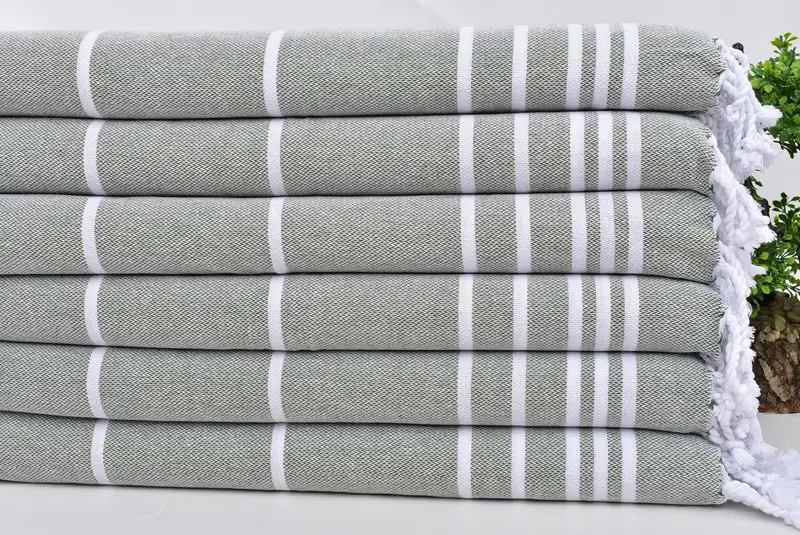Bridesmaid Gifts, Personalized Gifts, Wedding Day Gift For Bride, Gym Towel, Organic Tea Towel, Turkish Towel Hand Towel, 38x18 Cotton Striped Towel - 3