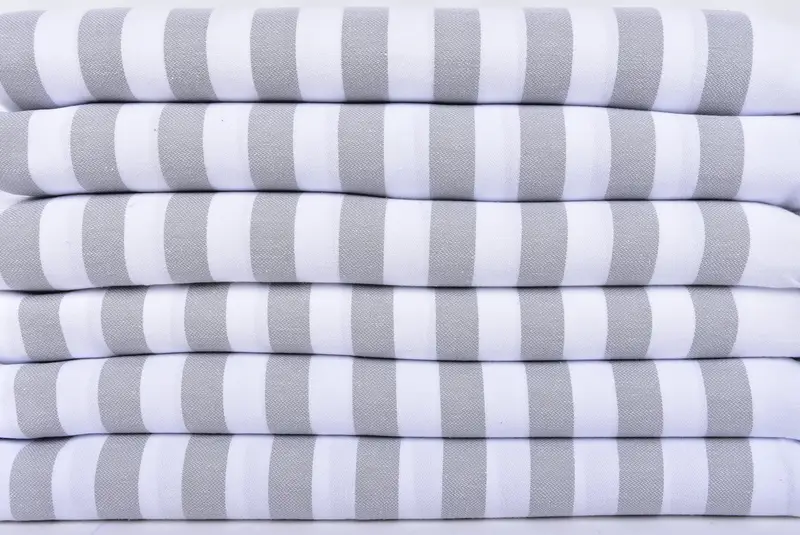 Handmade Gift, Unique Wedding Gift, 64x40 Cotton Striped Towel, Quick-Dry Beach Towel, Birthday Gift, Organic Turkish towel, Summer Towel, Spa Towel - 2