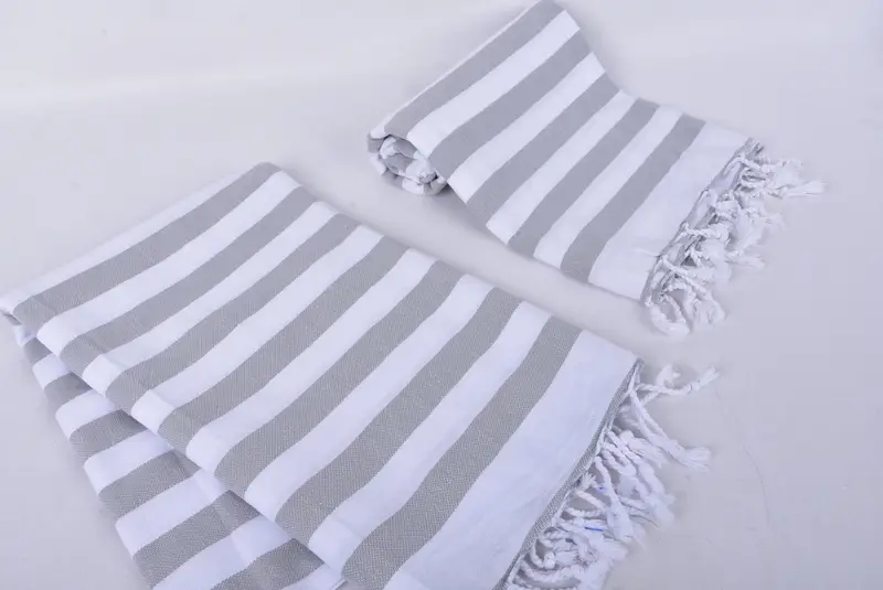 Handmade Gift, Unique Wedding Gift, 64x40 Cotton Striped Towel, Quick-Dry Beach Towel, Birthday Gift, Organic Turkish towel, Summer Towel, Spa Towel - 7