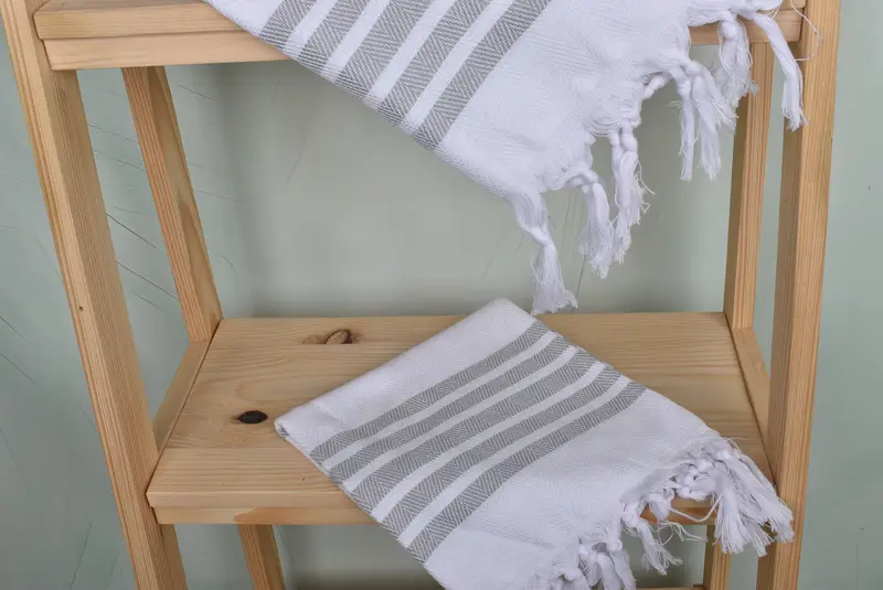 Custom Hand Towel, Home Gift, 36x24 Cotton Herringbone Towel, Personalized Gifts, First Wedding Anniversary Gift, Wedding Gift, Summer Gift - 5
