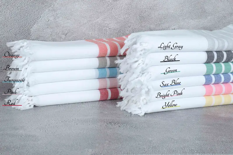 Monogram Beach Towel, Personalized Gift, Summer Gift, 70x40 Cotton Striped Towel, Xmas Gifts, Turkish bath towel for spa, Custom Turkish Towel - 1