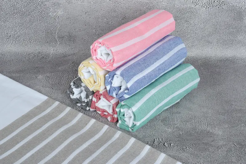 Monogram Beach Towel, Personalized Gift, Summer Gift, 70x40 Cotton Striped Towel, Xmas Gifts, Turkish bath towel for spa, Custom Turkish Towel - 7