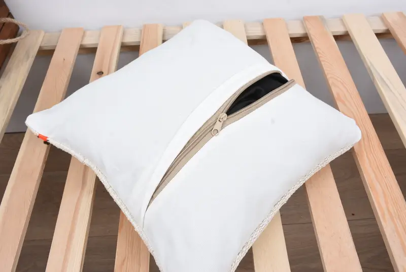 Farmhouse Pillow, Handmade Kilim Cushion, 14x14 White Pillow, Vintage Pillow, Turkish Rugs Pillow Cover, Kilim Cushion Sham, Pillow Cover - 8