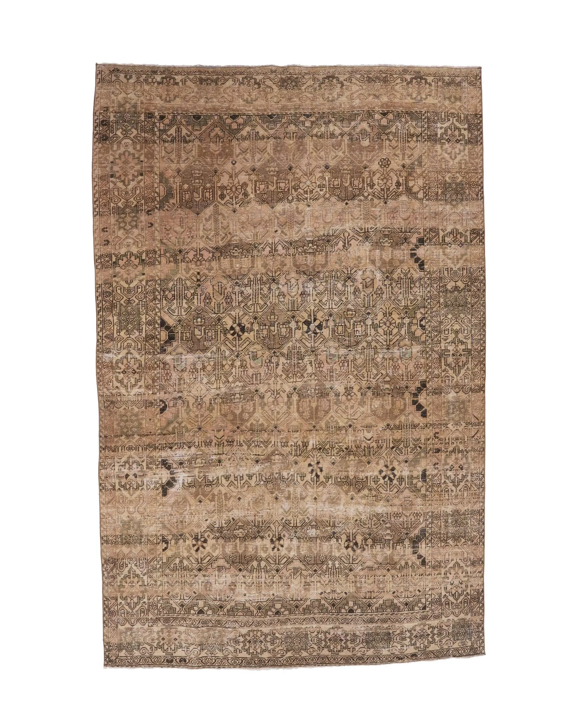 Halı, 6.8x9.8 ft Vintage Halı, Kahverengi Oryantal Halı Yün - 1