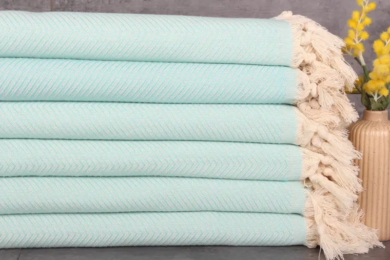 Gift For Wedding Day, Monogram Blanket, Throw Blanket Couch, Best Friend Wedding Gift, Family Gift, Housewarming Gift, 84x68 Cotton Zig zag Towel - 1