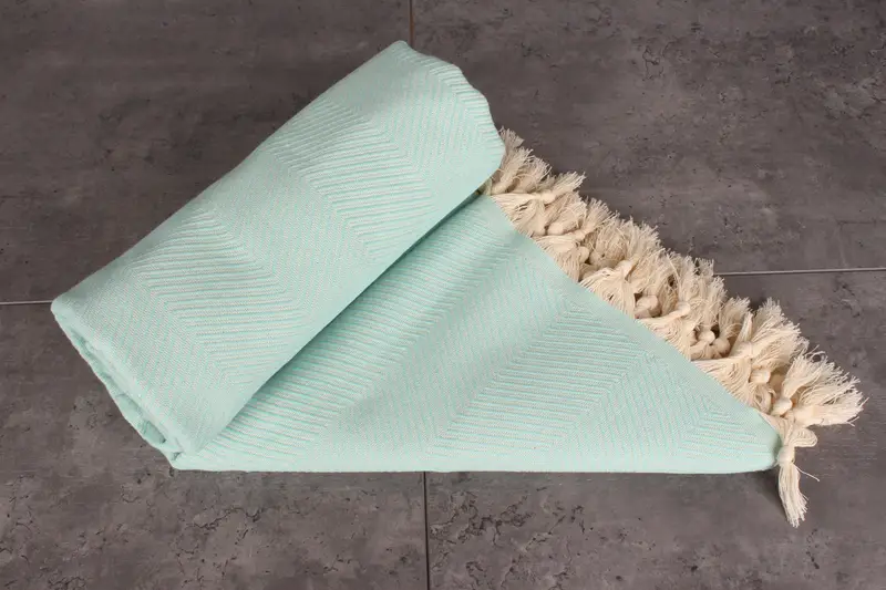 Gift For Wedding Day, Monogram Blanket, Throw Blanket Couch, Best Friend Wedding Gift, Family Gift, Housewarming Gift, 84x68 Cotton Zig zag Towel - 8