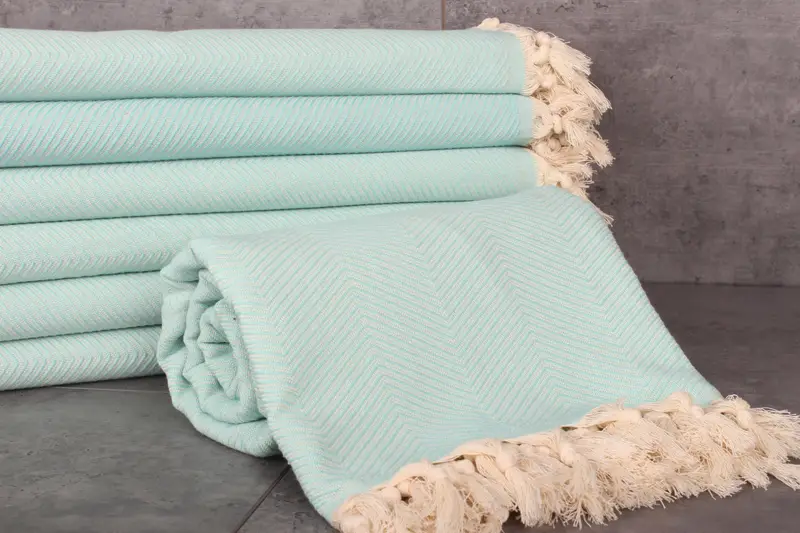 Gift For Wedding Day, Monogram Blanket, Throw Blanket Couch, Best Friend Wedding Gift, Family Gift, Housewarming Gift, 84x68 Cotton Zig zag Towel - 2