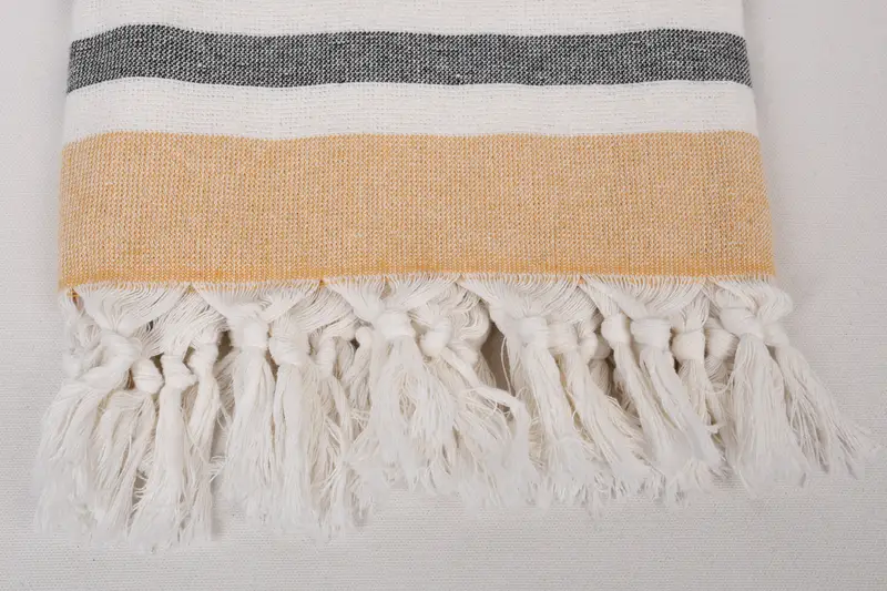 Valentines Gift, Luxury towel, Bridesmaid Gift, 68x40 Cotton Striped Terry Towel, Absorbent Turkish peshtemal towel for beach use, Wedding Favors - 3