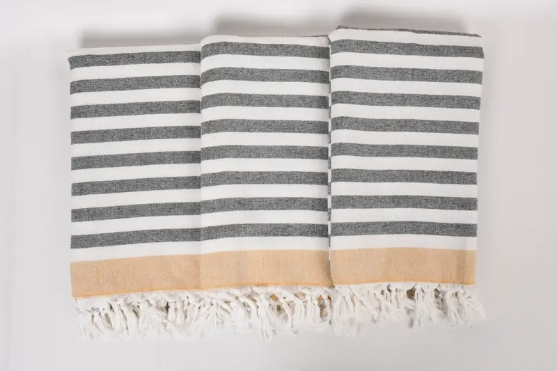 Valentines Gift, Luxury towel, Bridesmaid Gift, 68x40 Cotton Striped Terry Towel, Absorbent Turkish peshtemal towel for beach use, Wedding Favors - 7