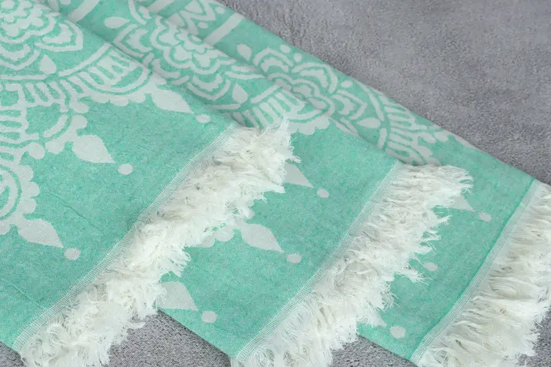 Grandma Gift, Spa Towel, Quick-dry peshtemal, Bridesmaid Gift Towel, Gift For Her, 74x36 Cotton Floral Patterned Towel, Custom Name Towel - 6