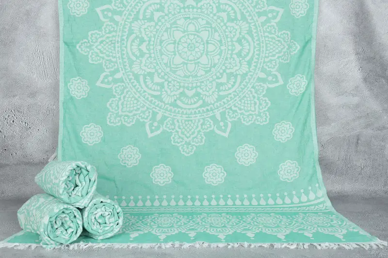 Grandma Gift, Spa Towel, Quick-dry peshtemal, Bridesmaid Gift Towel, Gift For Her, 74x36 Cotton Floral Patterned Towel, Custom Name Towel - 1