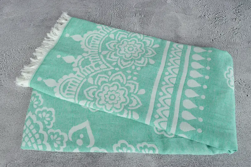 Grandma Gift, Spa Towel, Quick-dry peshtemal, Bridesmaid Gift Towel, Gift For Her, 74x36 Cotton Floral Patterned Towel, Custom Name Towel - 7
