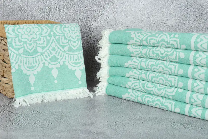 Grandma Gift, Spa Towel, Quick-dry peshtemal, Bridesmaid Gift Towel, Gift For Her, 74x36 Cotton Floral Patterned Towel, Custom Name Towel - 4