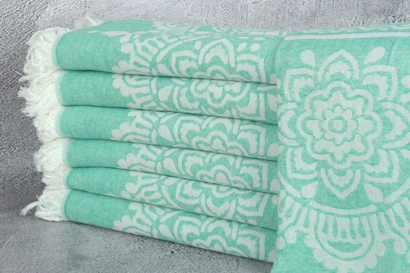 Grandma Gift, Spa Towel, Quick-dry peshtemal, Bridesmaid Gift Towel, Gift For Her, 74x36 Cotton Floral Patterned Towel, Custom Name Towel - 2