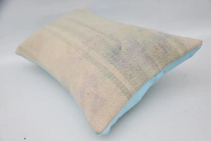 Vintage Kilim Throw Pillow, Cushion Cover, One Of A Kind Cushion Case, Kilim Pillow, Vintage Kilim Pillow, 12x20 Beige Pillow Sham - 6