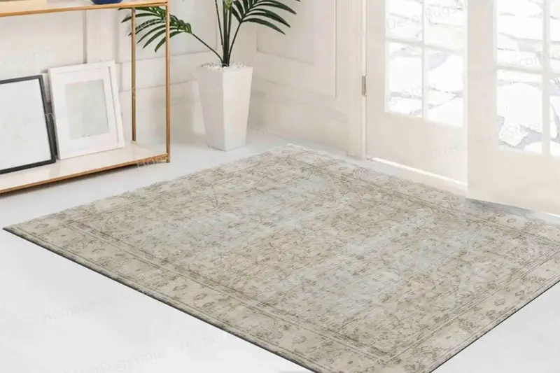 Fated Ethnic Pattern Printed Rug: Muted Tones, Modern Elegance