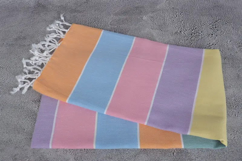 Wedding Towel, 70x40 Cotton Striped Towel, Personalized Gift For Her, Thin towel, Bridemaids Beach Towel, Lightweight Turkish towel, Absorbent towel - 6
