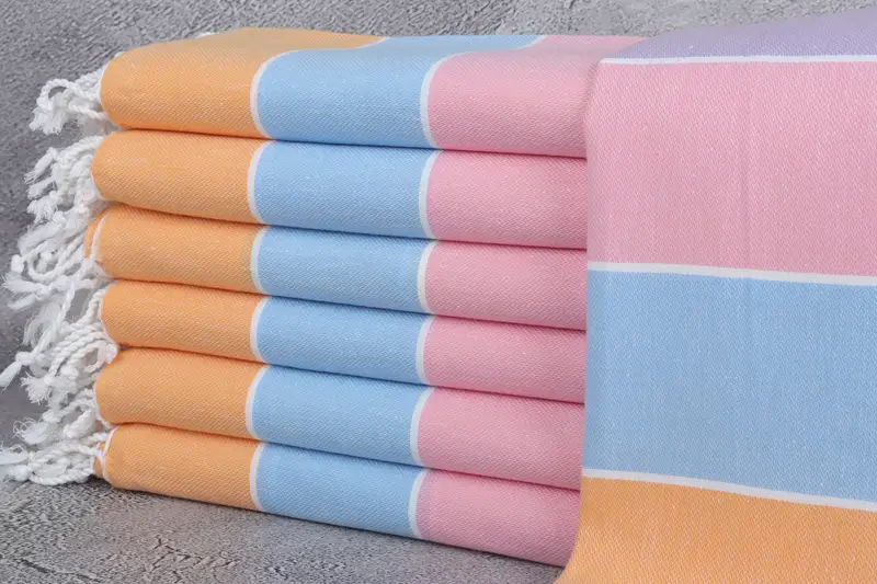 Wedding Towel, 70x40 Cotton Striped Towel, Personalized Gift For Her, Thin towel, Bridemaids Beach Towel, Lightweight Turkish towel, Absorbent towel - 1