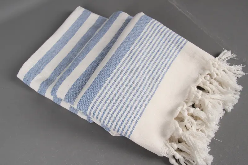 Eco-friendly Turkish peshtemal towel, Bridesmaid Gifts Personalized, Luxury towel, Bridal Shower Gift, 68x40 Cotton Striped Terry Towel, Thin towel - 7