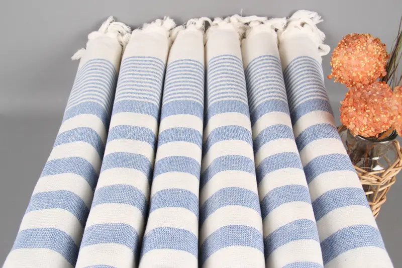 Eco-friendly Turkish peshtemal towel, Bridesmaid Gifts Personalized, Luxury towel, Bridal Shower Gift, 68x40 Cotton Striped Terry Towel, Thin towel - 3