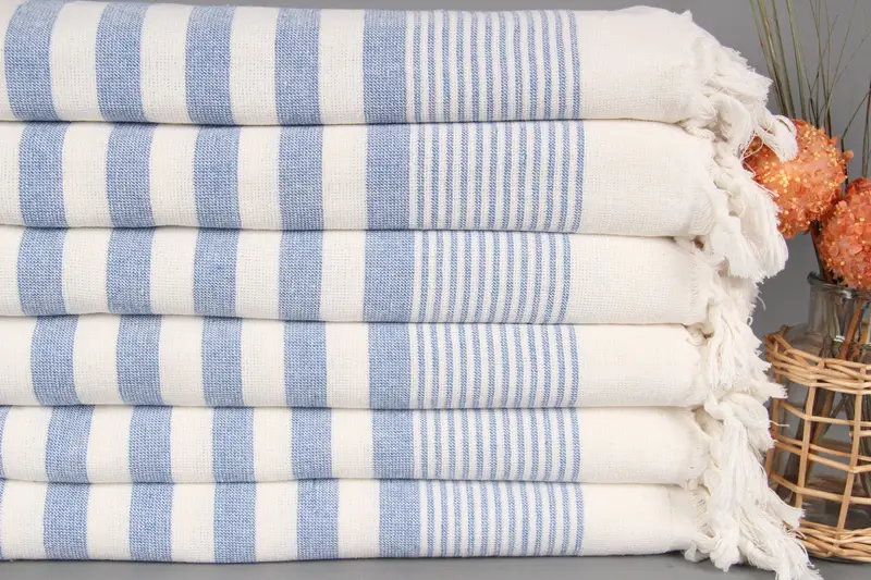 Eco-friendly Turkish peshtemal towel, Bridesmaid Gifts Personalized, Luxury towel, Bridal Shower Gift, 68x40 Cotton Striped Terry Towel, Thin towel - 2