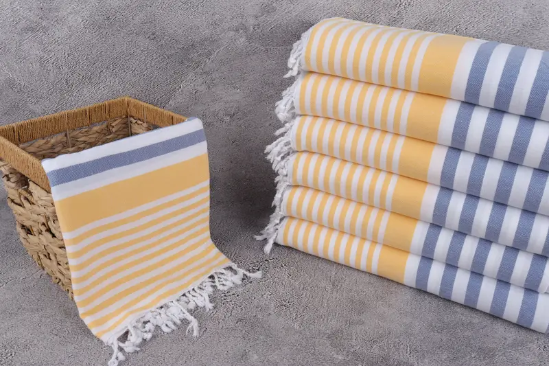 Turkish Towel USA, Quick-Dry Beach Towel, Turkish Beach Towel Bulk, Wedding Gift, Yoga Towel, 68x36 Cotton Striped Towel, Wedding Day Gift For Bride - 3