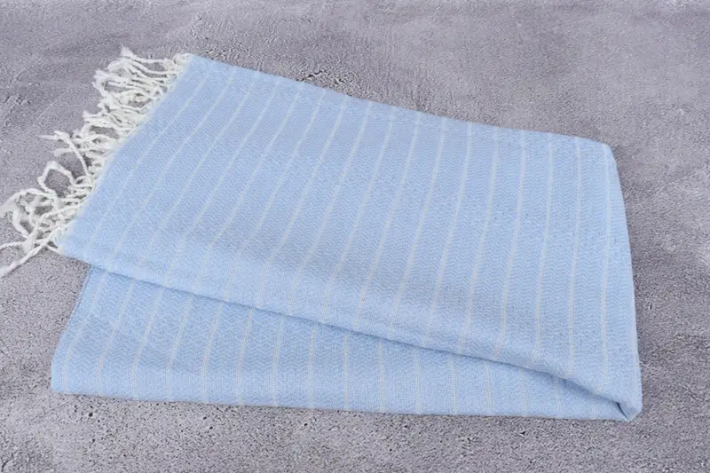 Sand-resistant towel, Cotton towel, 70x40 Cotton Striped Towel, Wedding Gift, Turkish Towel Beach Towel, Baby Boy Gift, Custom Turkish Towel - 6