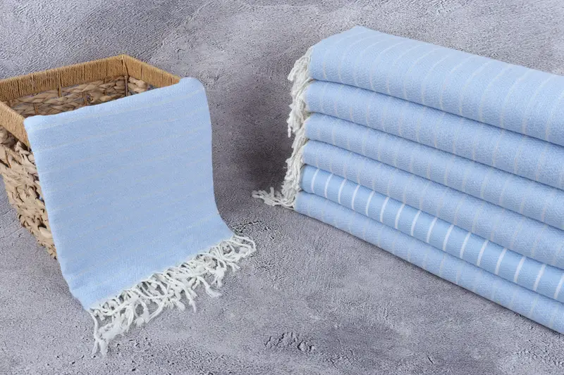 Sand-resistant towel, Cotton towel, 70x40 Cotton Striped Towel, Wedding Gift, Turkish Towel Beach Towel, Baby Boy Gift, Custom Turkish Towel - 3