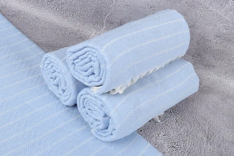 Sand-resistant towel, Cotton towel, 70x40 Cotton Striped Towel, Wedding Gift, Turkish Towel Beach Towel, Baby Boy Gift, Custom Turkish Towel - 7