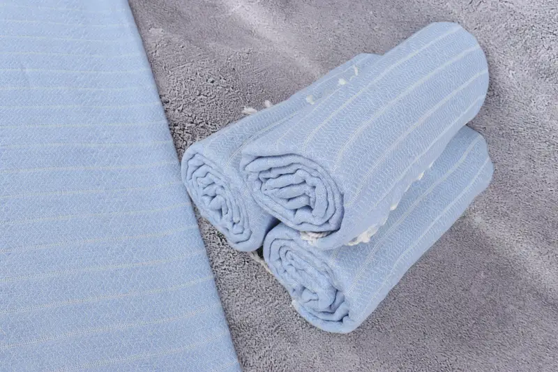 Sand-resistant towel, Cotton towel, 70x40 Cotton Striped Towel, Wedding Gift, Turkish Towel Beach Towel, Baby Boy Gift, Custom Turkish Towel - 8