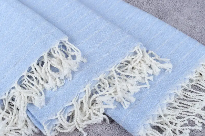 Sand-resistant towel, Cotton towel, 70x40 Cotton Striped Towel, Wedding Gift, Turkish Towel Beach Towel, Baby Boy Gift, Custom Turkish Towel - 5