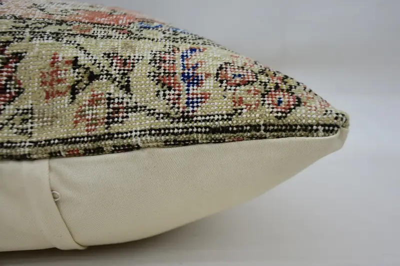 Handmade Kilim Cushion, Aztec Pillow, Boho Pillow Sham Cover, Vintage Kilim Throw Pillow, Aesthetic Pillow Case, Pillow Cover, 24x24 Red Cushion - 4
