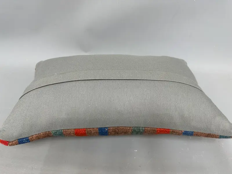 Handmade Throw Pillow Sham, Kilim Pillow Cover, 12x20 Brown Cushion Case, Home Decor Pillow, Pillow Sham, Kilim Pillow, Pet Pillow Case - 7